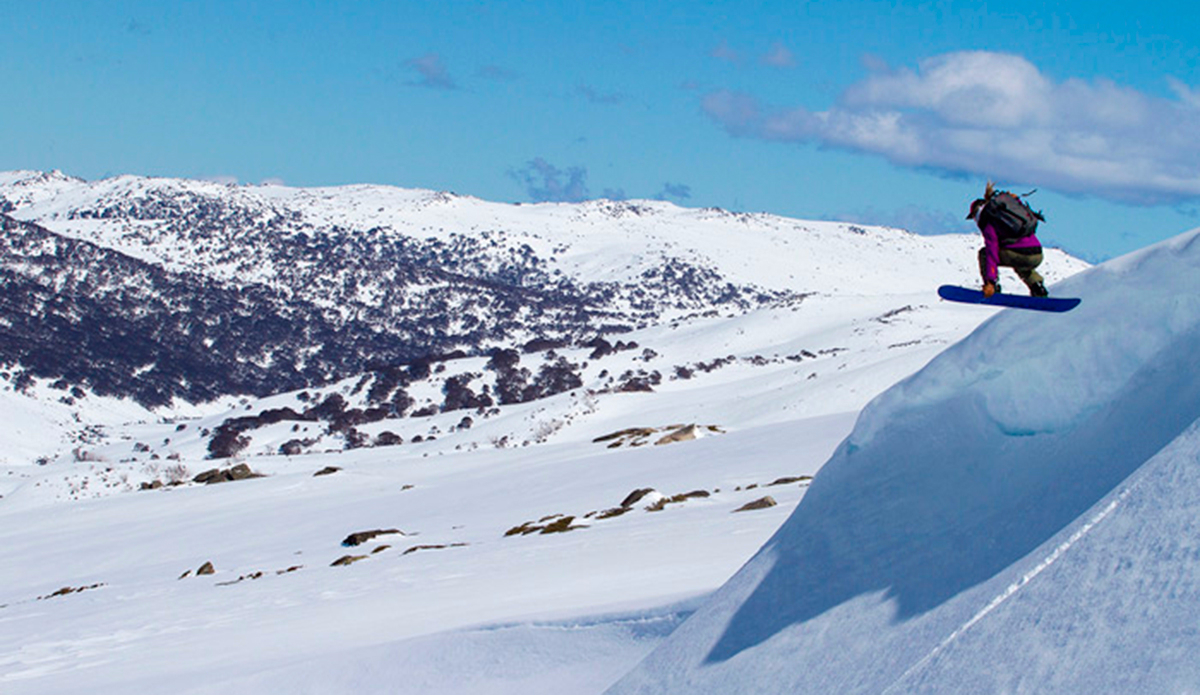 Jumping with my pack… forgetting how heavy it is! I recommend not securing your poles to the outside of your pack. They stabbed me in the head when I landed! #Fail Photo: Craig Brokensha