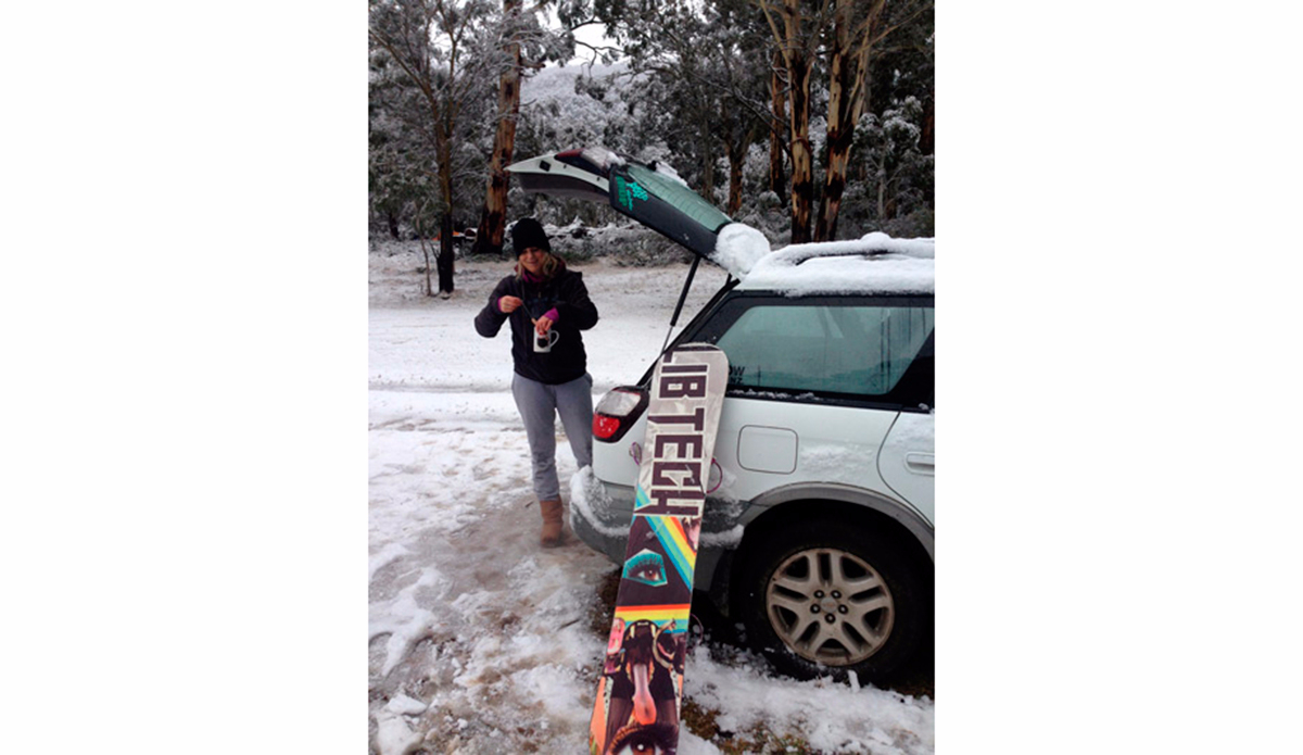 Tea and freshies… I’m a happy girl! Photo: Blake Lindley