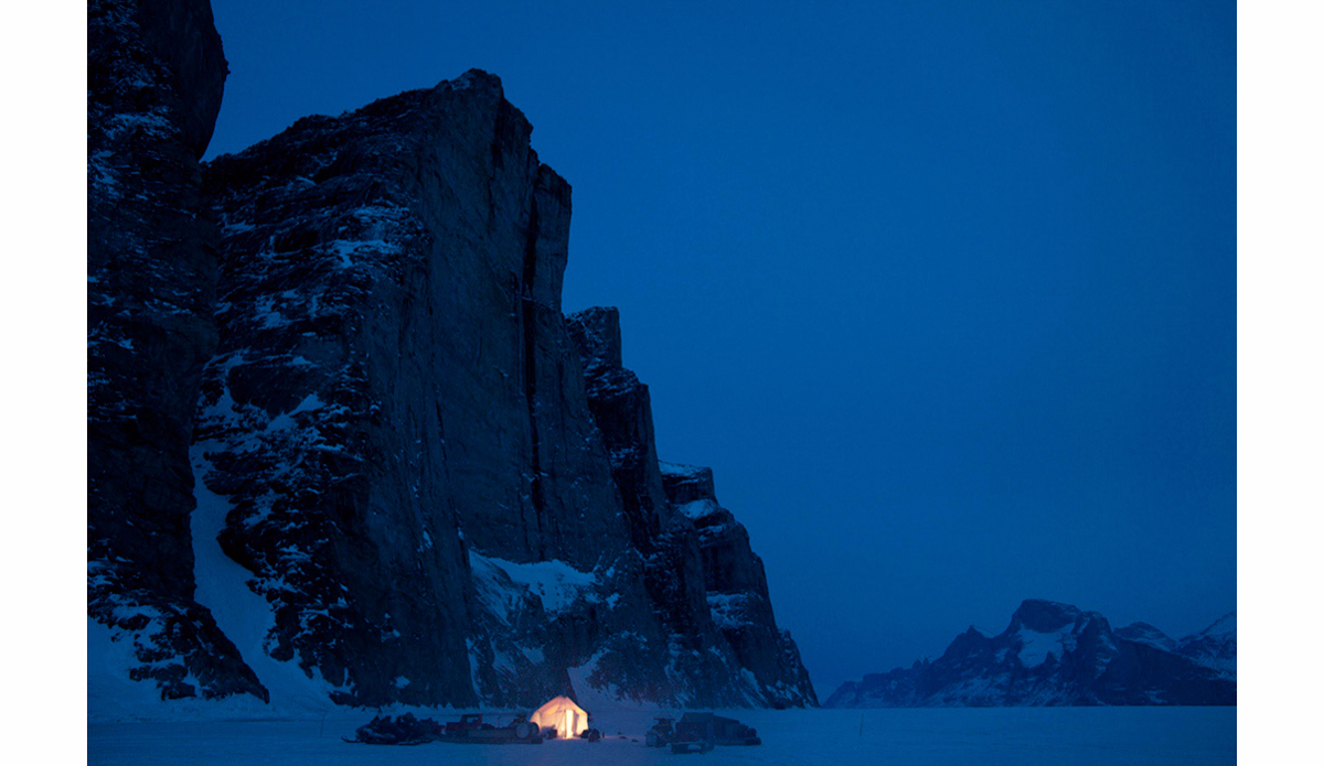 The inuits tent lights up at night on Sam Ford Fjord, Baffin Island. Photo: <a href=\"https://instagram.com/krystlejwright/\">Krystle Wright</a>