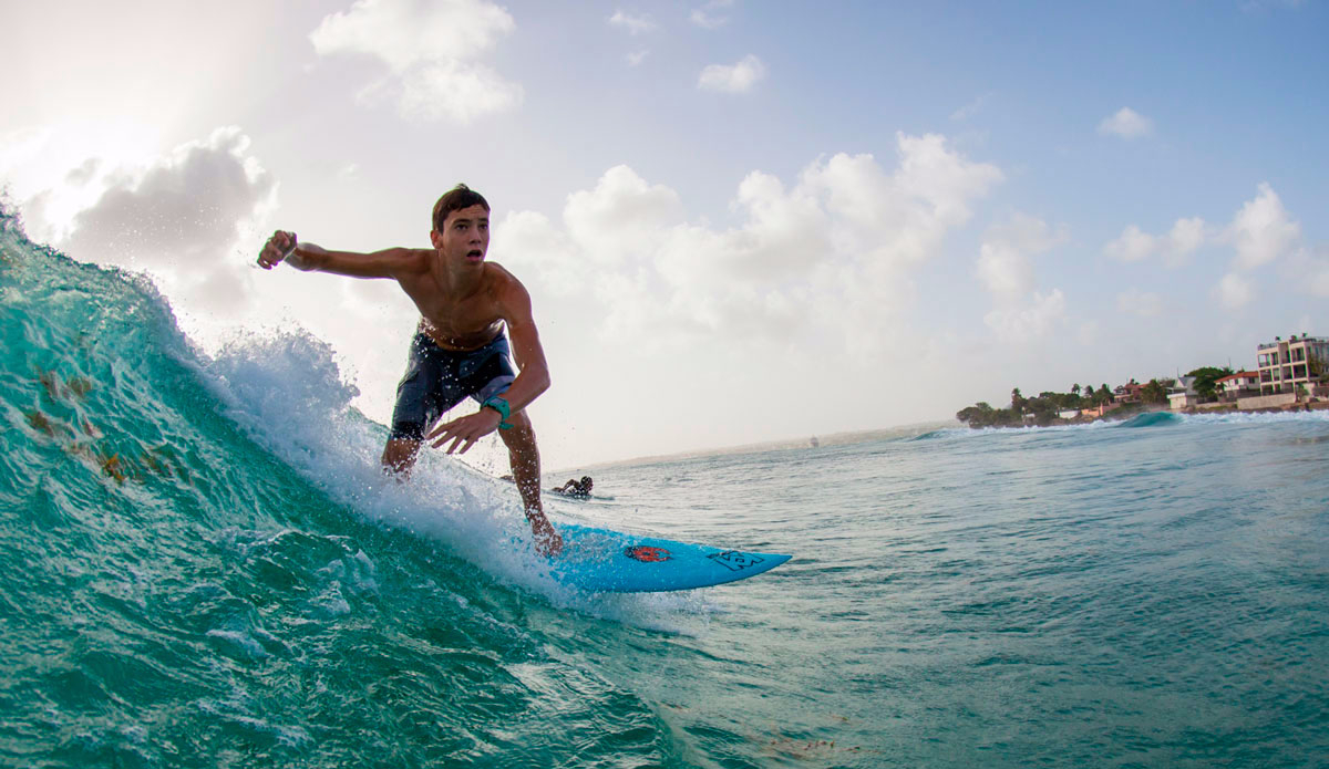 Local grom Yuri hungry for that lip. Photo: <a href=\"https://instagram.com/lucasmurnaghan/\"> Lucas Murnaghan</a>