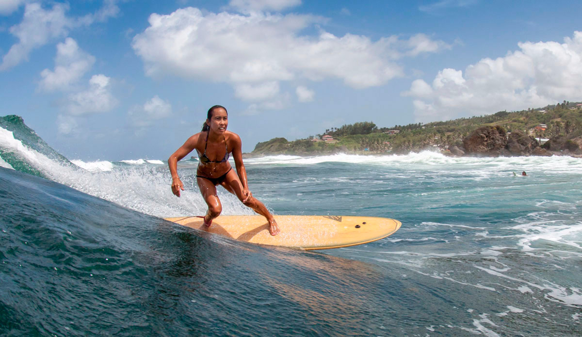Cherrianne Perucci shredding at the Soup Bowl. Photo: <a href=\"https://instagram.com/lucasmurnaghan/\"> Lucas Murnaghan</a>