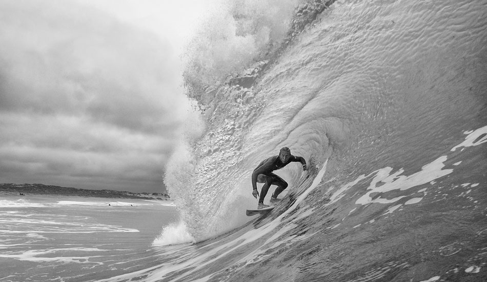 Hossegor holding Owen Wright in. Photo: <a href= \"https://joaobracourt.com/\" target=_blank>Joao Bracourt.</a>