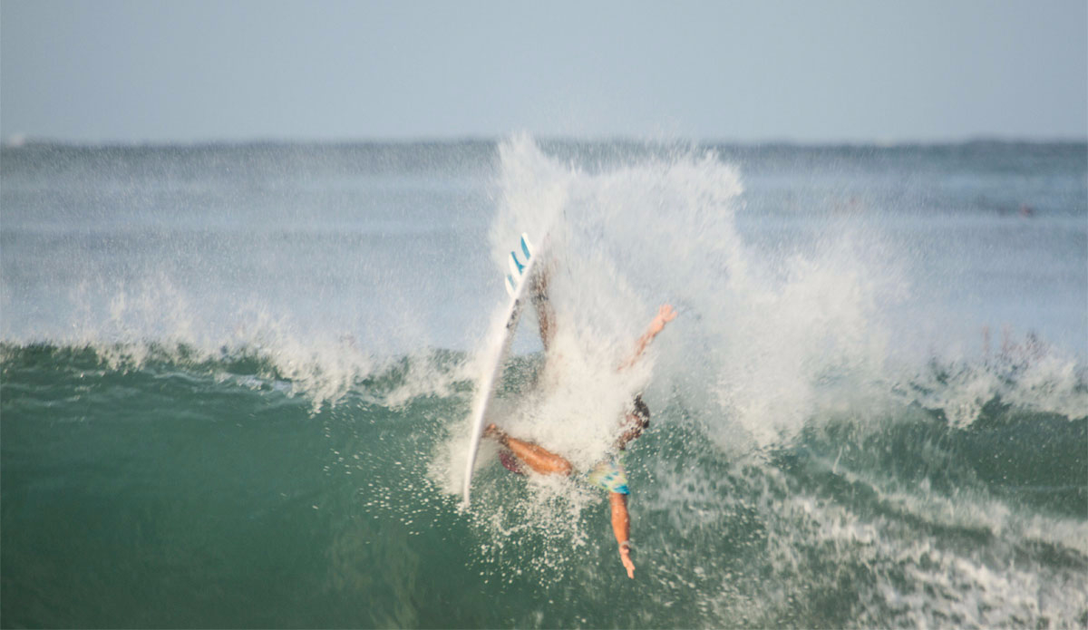 Julian Wilson fin blast. Photo: <a href=\"https://www.narrowpathmedia.com.au/#1\"> Andrew Carruthers</a>