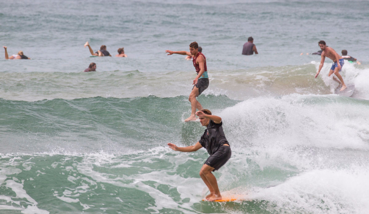 Nic Jones and Brendon Fraser practicing their routine. Photo: <a href=\"https://www.narrowpathmedia.com.au/#1\"> Andrew Carruthers</a>