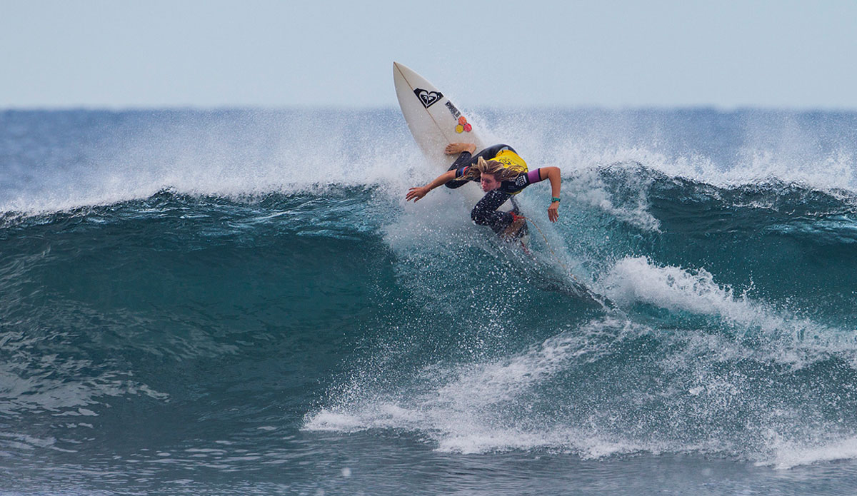 Bianca Buitendag of Victoria Bay, South Africa (pictured) placed equal 9th at the Rip Curl Pro Bells Beach reaching the Round 4 where she was eliminated by Lakey Peterson (USA) on Tuesday April 22, 2014. Photo: <a href=\"https://www.aspworldtour.com/\">Kirstin/ASP</a>