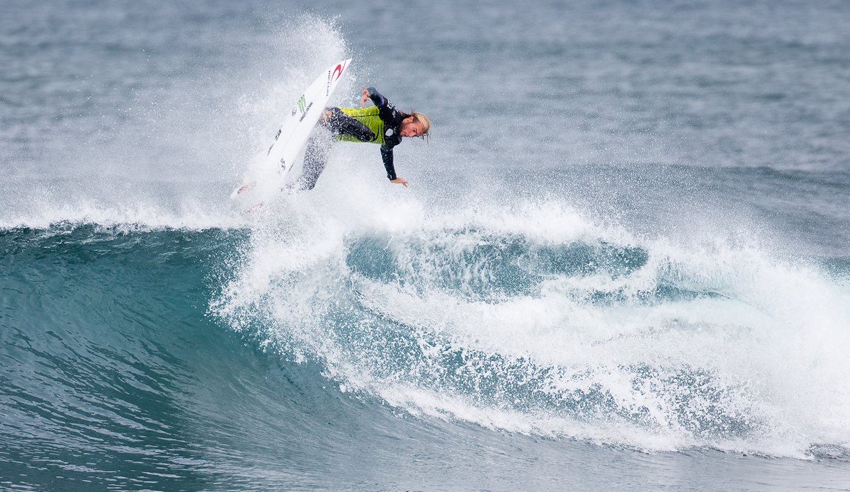 Owen Wright of Lennox Head, NSW, Australia (pictured) advanced into Round 4 of the Ripcurl Pro Bells Beach, defeating CJ Hobgood (USA) with a heat total of 13.43 points (out of a possible 20.00) in Round 3 at Bells Beach today. Photo:  <a href=\"https://www.aspworldtour.com/\">Cestari/ASP</a>