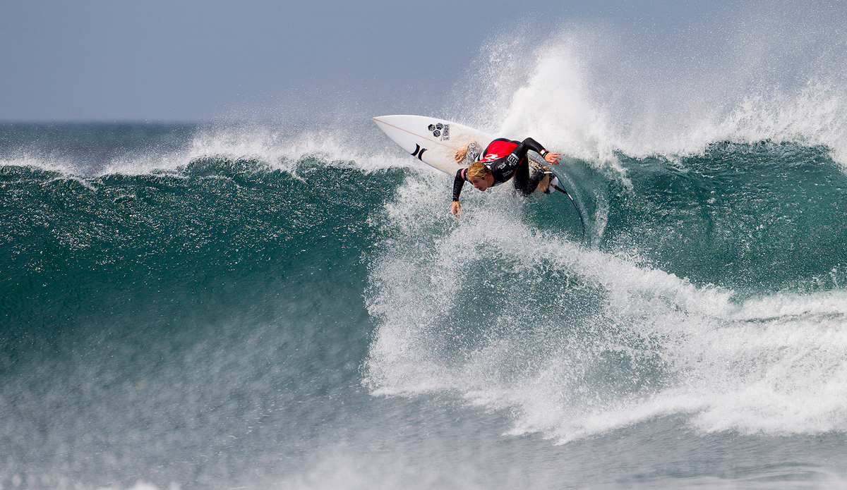 Nat Young of Santa Cruz, California, USA (pictured) placed equal 13th at the Rip Curl Pro Bells Beach when he was eliminated by Fredrick Pattacchia (HAW) during Round 3 in Australia on Monday April 21, 2014. Photo:  <a href=\"https://www.aspworldtour.com/\">Kirstin/ASP</a>