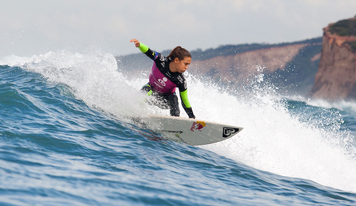 Sally Fitzgibbons of Gerroa, New South Wales, Australia (pictured), advanced into Round 3 of the Ripcurl Pro Bells Beach, defeating Hawaiians Coco Ho and Alana Blanchard in Round 1 at Rincon, Bells Beach. Photo: <a href=\"https://www.aspworldtour.com/\">Cestari/ASP</a>