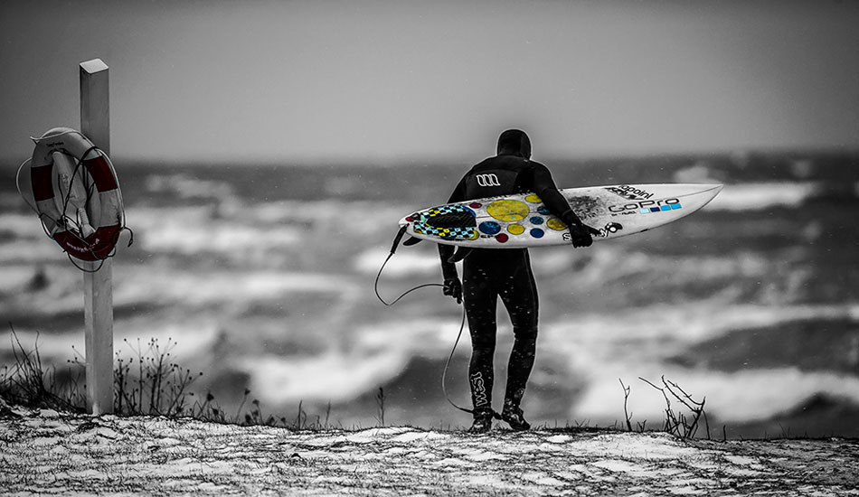 A surfboard is not the most common thing around these parts. Photo: <a href=\"https://www.facebook.com/ripandsnap\" target=_blank>Mark Wengler</a>