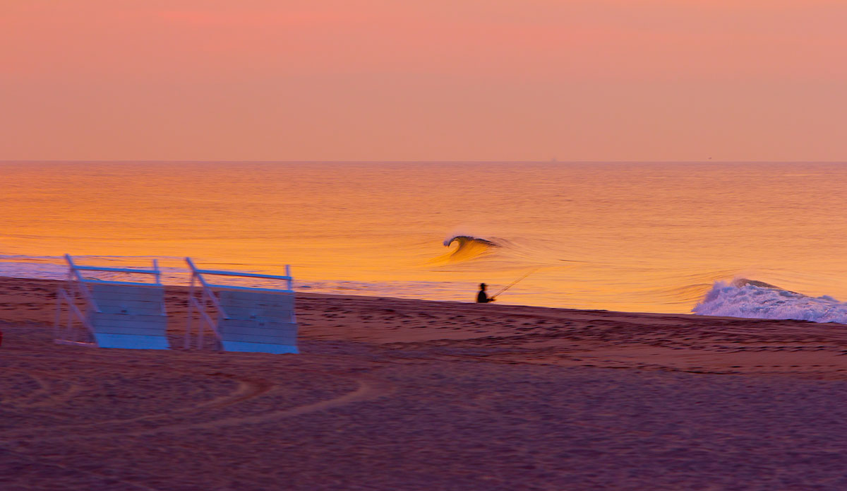 Early morning surf check just north of the Casino Pier and not one person out yet. This was my first photo entered into the Monthly Photo Challenge for Surfline and since have had 7 photos in the challenge. It really motivates me having my photos next to some of the best in the world. Photo: <a href=\"https://bencurriephoto.zenfolio.com/\">Ben Currie</a>