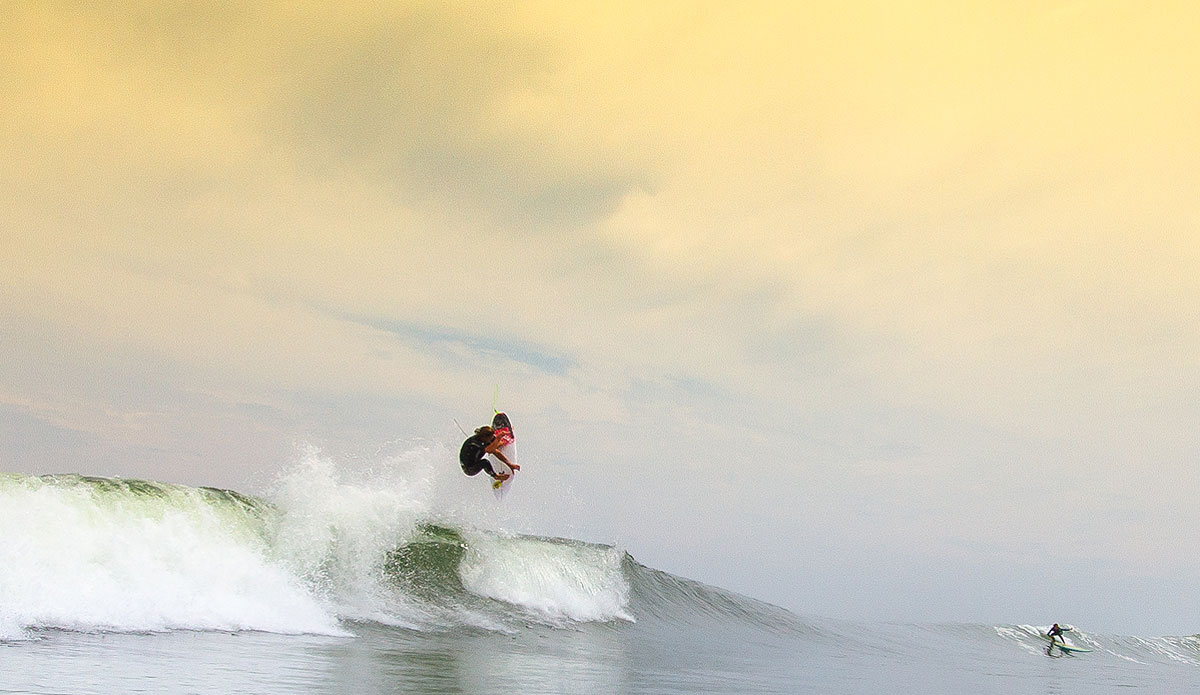 Here\'s Clay Pollioni warming up on my paddle out. I told Clay that my first shots in the water of him are always so good that we should just get out after the first wave. Of course I wasn\'t serious, but we have been nailing great shots straight out of the gate. We\'ve had waves every day here in NJ this July which is extremely rare and is so perfect for me to learn the ropes fast. Blessed. Photo: <a href=\"https://bencurriephoto.zenfolio.com/\">Ben Currie</a>