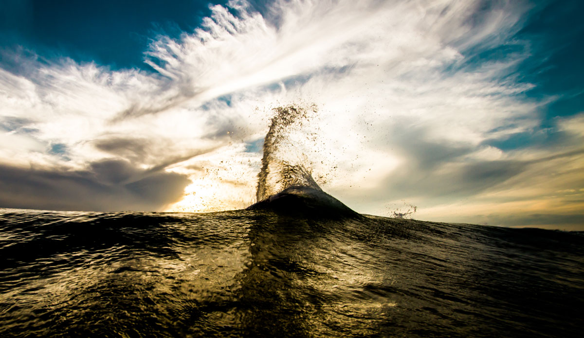Clay with a little chip shot in 1ft surf. Photo: <a href=\"https://bencurriephoto.zenfolio.com/\">Ben Currie</a>
