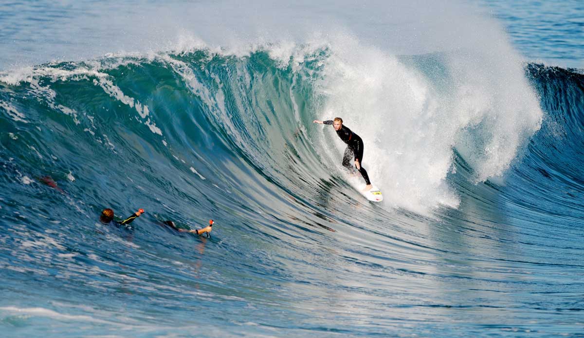 TS Lowell brought another rarity to Newport, Jamie O\'Brien in a wetsuit! Photo: <a href=\"https://www.driftwoodfoto.com/\">Benjamin Ginsberg</a>