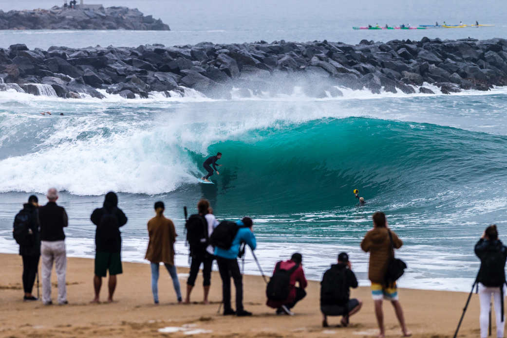 Local Tyler Stanaland knows this wave inside and out--but he prefers the look on the inside. Photo: Ben Ginsberg