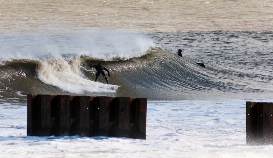 An unknown surfer locking into one.  Photo: <a href=\"https://bennycrum.tumblr.com/\" target=_blank>Benny Crum</a>