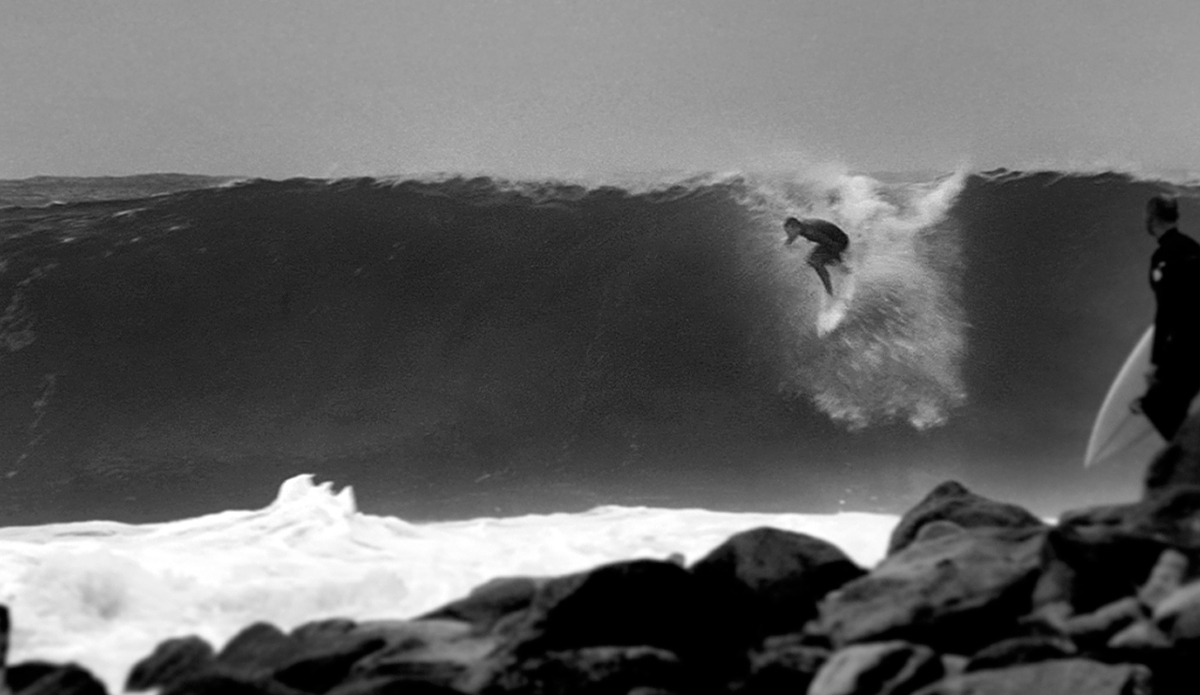 Air dropping on the top of the point. A bunch of sand had built up out the back and the top of the point was a full tube section for a change. Photo: <a href=\"https://mattkleiner.4ormat.com/\">Matt Kleiner</a>