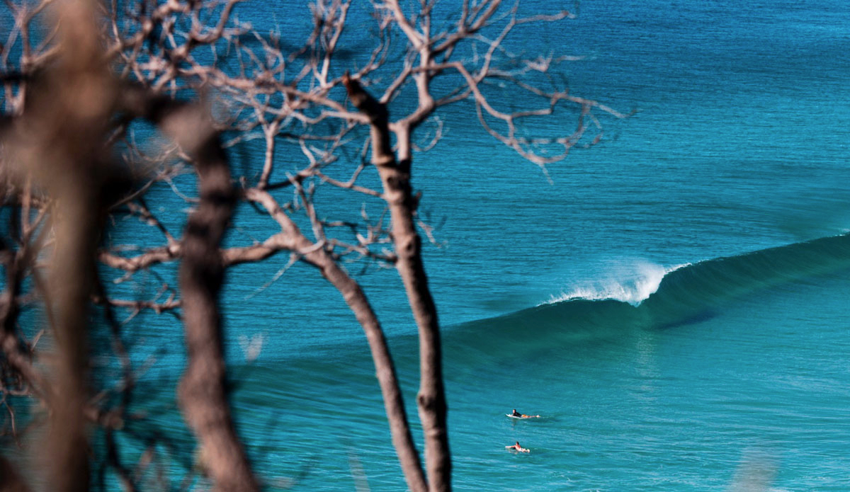 This photograph sums up that all Mondays aren\'t so bad. Two mates enjoying an uncrowded fun beach break on the Sunshine Coast. Photo: <a href=\"https://www.kanebrownphoto.com/#1\">Kane Brown</a>