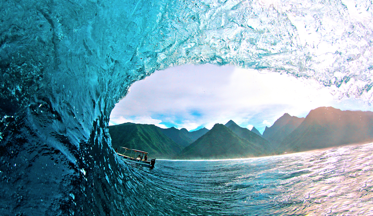 Best view of Teahupoo. Photo: <a href=\"https://www.facebook.com/pages/Jared-Sislin-Photography/258114520882025\">Jared Sislin</a>