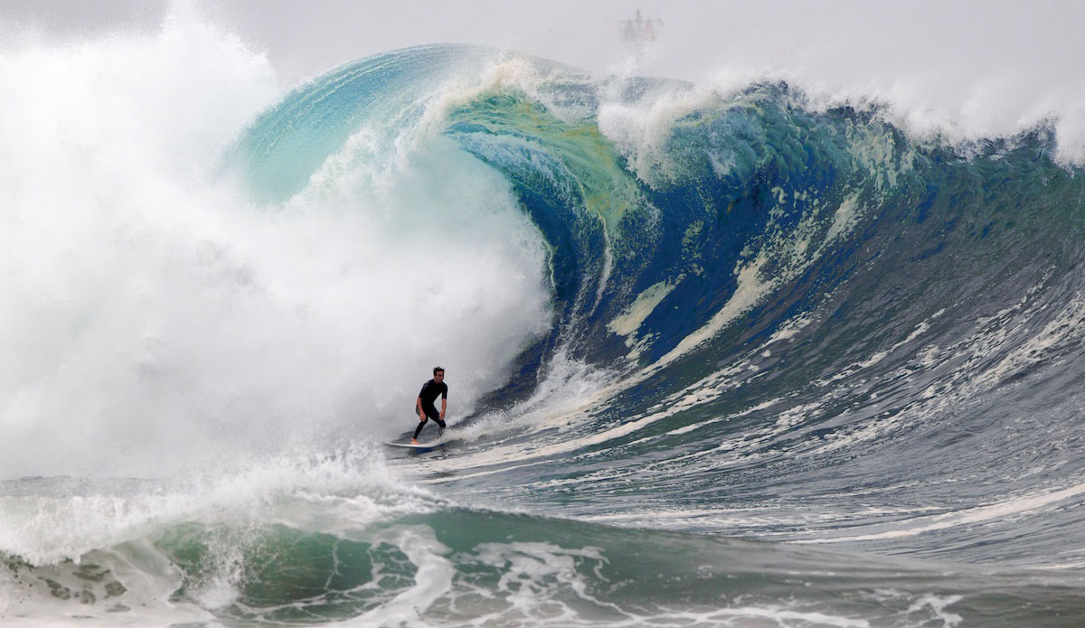Bobby Okvist is perfectly at home in the belly of the beast at the Wedge. Photo: <a href=\"https://www.driftwoodfoto.com/\">Benjamin Ginsberg</a>
