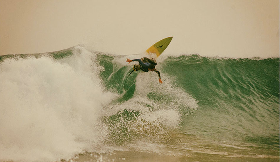 Local boy Francisco Canelas hitting the lip on a set wave that looks more like G-Land\'s Money Trees. Photo: <a href=\"https://joaobracourt.com/\" target=\"_blank\">Joao Bracourt</a> from <a href=\"https://www.theinertia.com/surf/southern-portugal-steals-nazares-thunder/\" target=\"_blank\">Southern Portugal Steals Nazaré\'s Thunder</a>
