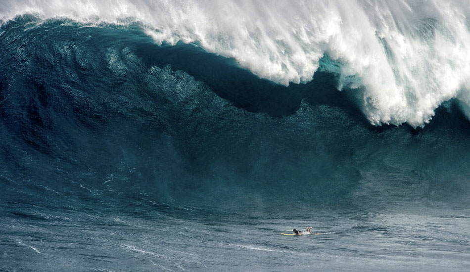 Isaac Stant, about to bear the brunt of a massive mid-November swell at Jaws. Photo: <a href=\"https://fishbowldiaries.com/\">Sofie Louca - Fish Bowl Diaries</a> from <a href=\"https://www.theinertia.com/surf/worlds-best-big-wave-surfers-converge-on-massive-jaws/\" target=\"_blank\">World\'s Best Big Wave Surfers Converge on Massive Jaws</a>