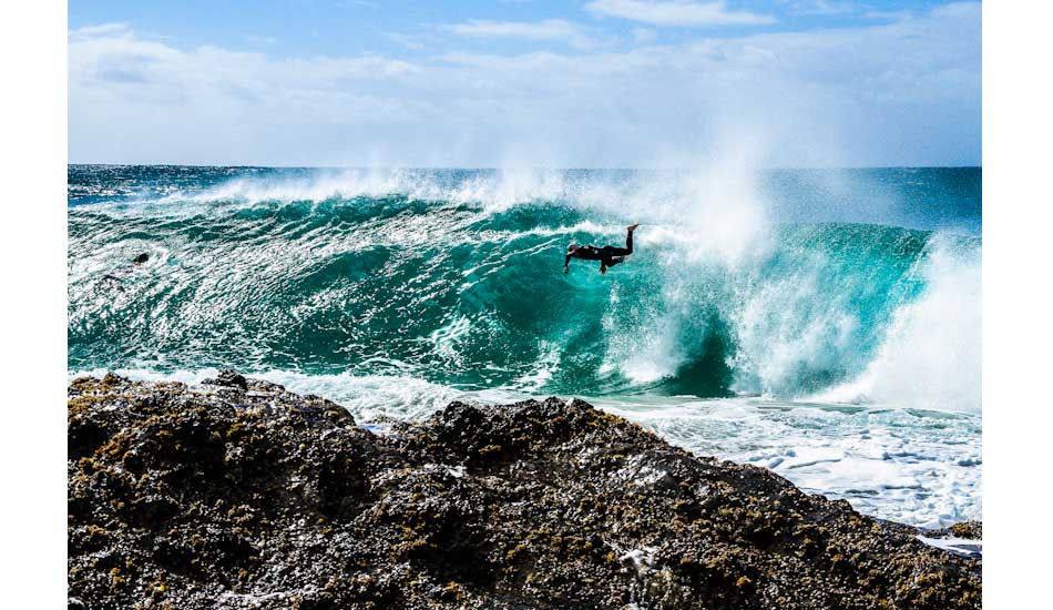 Belly flop drop-in. Photo: Pierce Anderson