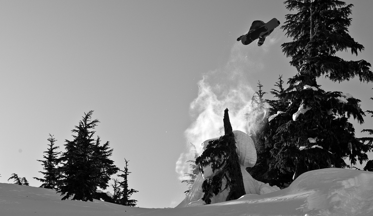 Nicolas Müller frontside 720 tailgrab log jam. Photo: <a href=\"https://deanblottogray.com/\">Blotto</a>