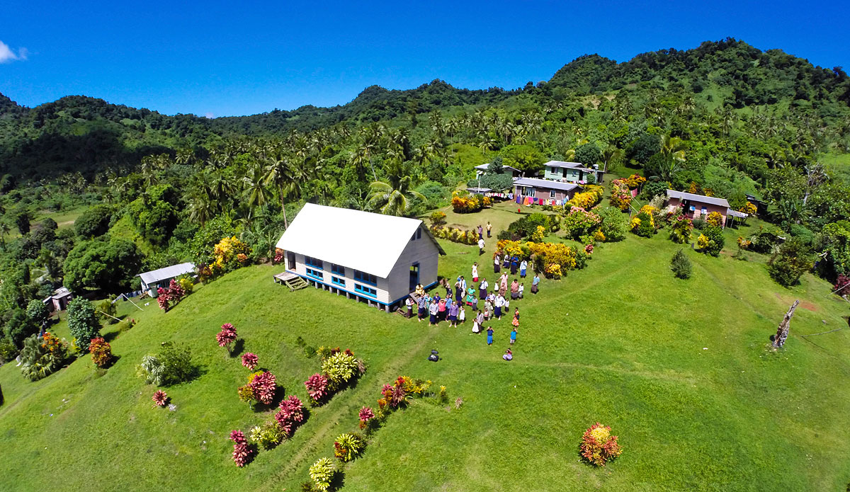 After the service, I asked if I could fly and get some aerial images and video.  Some could not believe their eyes.  A few couldn\'t even look up.  They were stunned!   I posted this shot later for one of the local boys on his facebook page so he could share with the others.  Next time I go back, I\'m taking some prints along with me.  And if anyone is going to Qamea, let me know and I will send some over with you... Photo: <a href=\"https://www.bobridges.com/\">Bo Bridges</a>