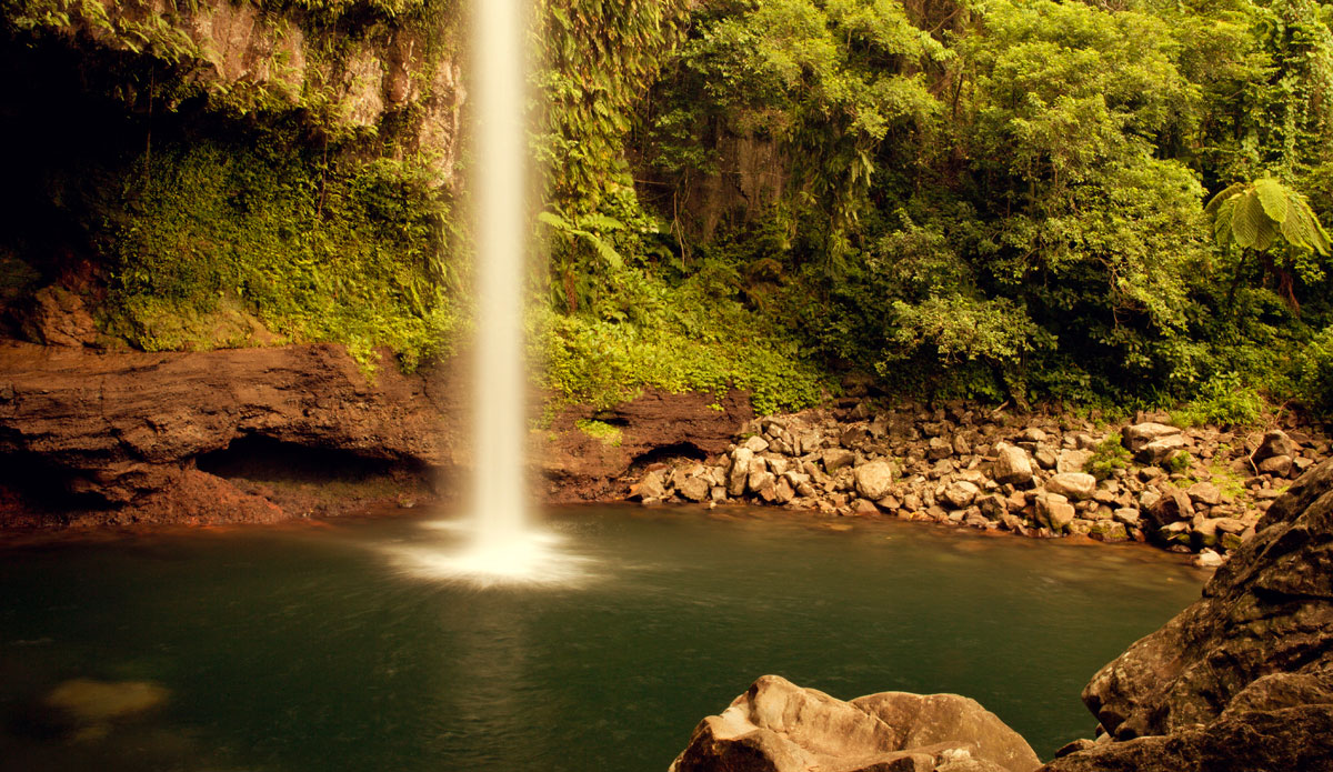 The falls.  Long exposure, no tripod.  I crept around trying to find a good little rock cranny to mount my camera on and take a longer exposure.  The clouds moved in at the right time and let me shoot f22 at a second, which is pretty cool for late morning light and trying to capture the movement of the water.  Photo: <a href=\"https://www.bobridges.com/\">Bo Bridges</a>