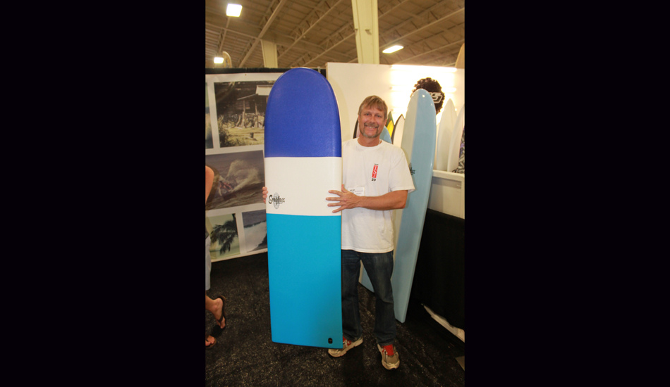 Tom Wegener and his newest addition to the Seaglass Project line-up: The Albacore. Photo: Green