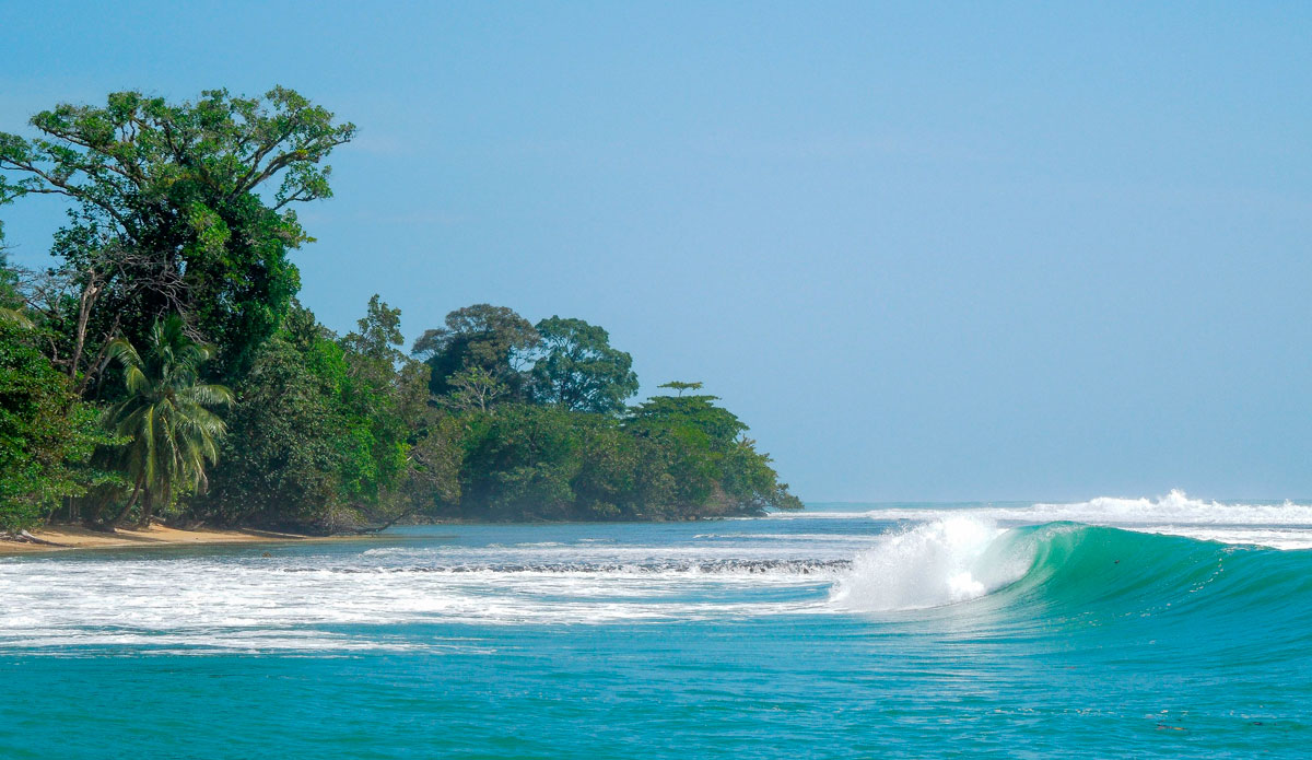 Our little slice of paradise. Dumps was this mind blowing left. A short wave, but consistent and beautiful non the less. However, beware the dry reef. Photo: <a href=\"https://www.facebook.com/ColinRothPhoto\"> Colin Roth</a>