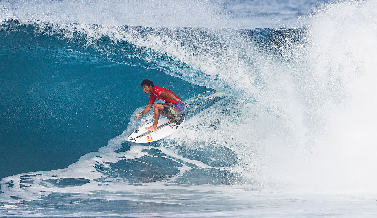 Michel Bourez. Photo: <a href=\"https://www.instagram.com/damien_poullenot/\">Poullento</a>/<a href=\"https://www.worldsurfleague.com/\">WSL</a>