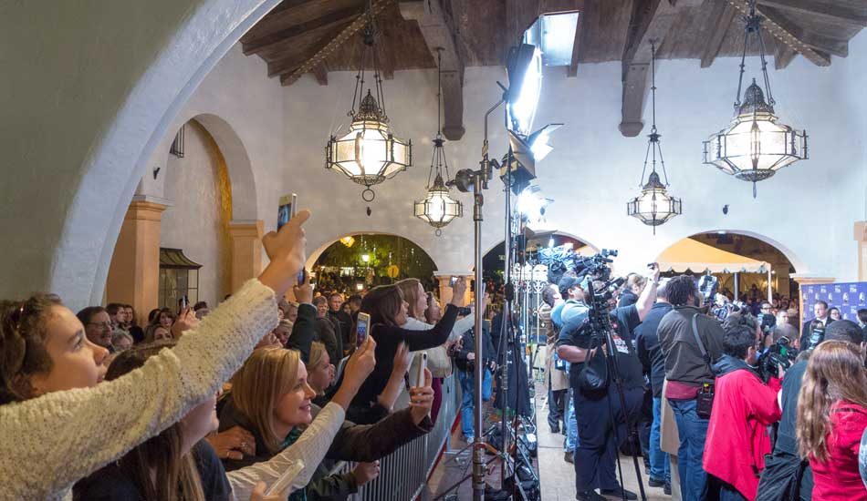 The Cinema Vanguard Award recognizes an actor who has forged his own path taking artistic risks and making a significant and unique contribution to film. You know it\'s a big deal when these guys show up. DiCaprio and Scorsese at the Arlington attracted the largest crowds overflowing across State Street. Photo: <a href=\"https://lowtiderising.com/\" target=_blank>Branden Aroyan/lowtiderising.com</a>