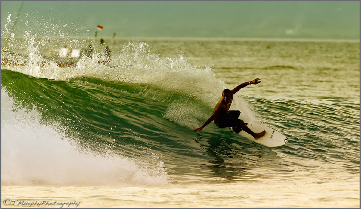 Jadson Andre cutting back at the track. Racetrack, Uluwatu, Bali. Photo: <a href=\"https://www.tmurphyphotography.com/\">Trevor Murphy</a>