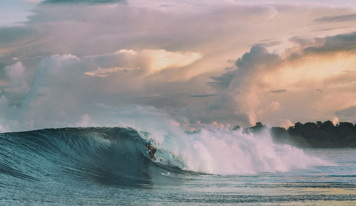 Surf guide, Goncalo Ruivo, on another secret wave. Photo: <a href= \"https://joaobracourt.com/\" target=_blank>Joao Bracourt.</a>