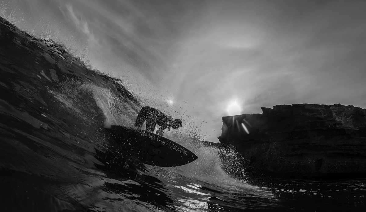Sundown cutback. Steamer Lane, Santa Cruz, CA. Photo: <a href=\"https://www.thesurfoffice.com/blog/2014/11/27/brendan-it-director-surf-photographer\"> Brendan Bank</a>
