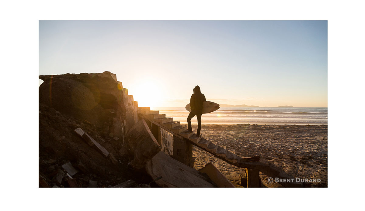 Studying beach break waves before a winter session in Baja. Photo: <a href=\"https://instagram.com/brentdurand\">Brent Durand</a>
