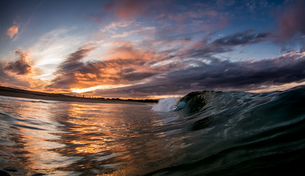 Color explosion on sunset at Tuncurry Beach, NSW. Photo: <a href=\"https://brentonderooy.com/\">Brenton de Rooy</a>