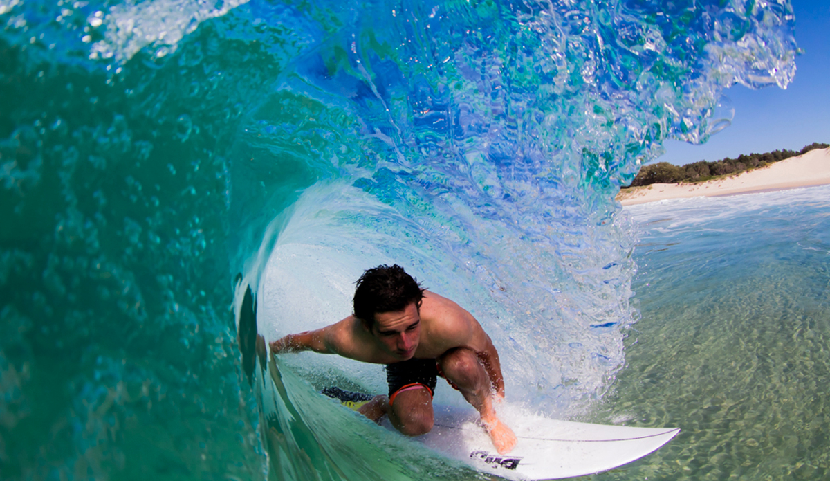 Kye Engel, Finding perfection in front of the sand dune, Forster NSW .Photo: <a href=\"https://brentonderooy.com/\">Brenton de Rooy</a>