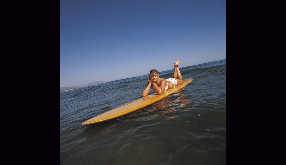 Kathy Ireland, Editorial for Beach Culture Magazine, Sharks Cover, Santa Barbara, California, 1990. Image: <a href=\"http://www.artbrewer.com/\" target=\"_blank\">Brewer</a>