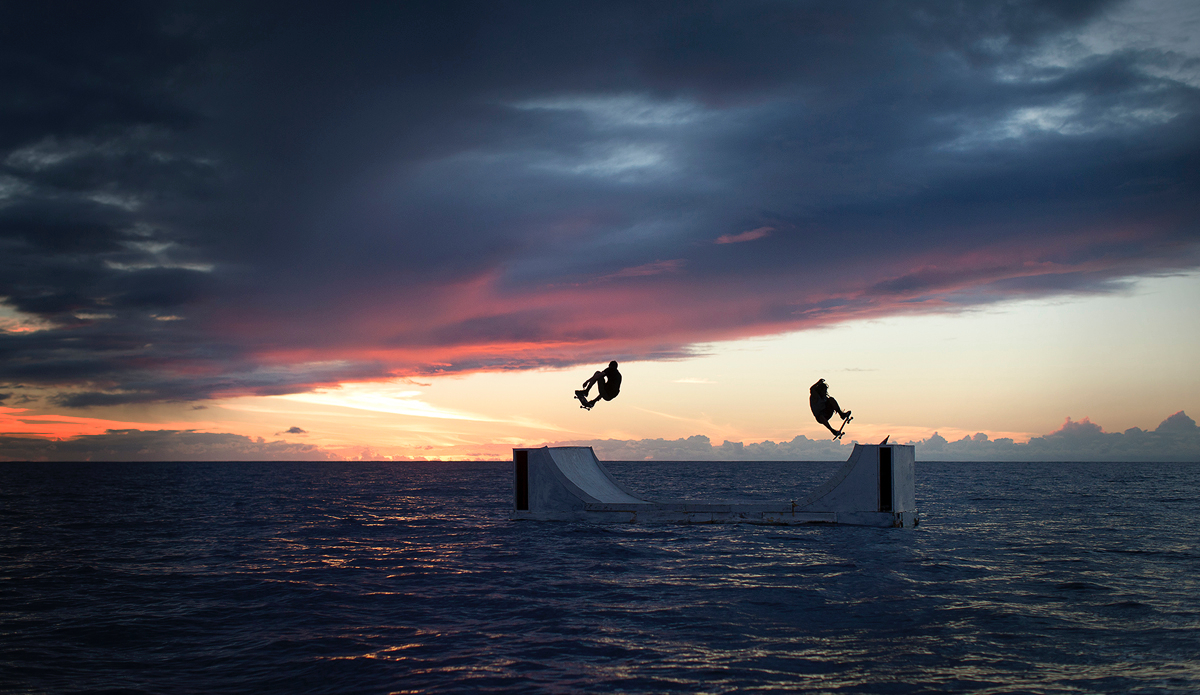 A skate shot for the volcom movie true to this. Riders Grant Taylor and David Gonzalez.