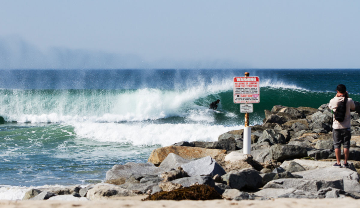 When the Santa Ana winds and a South Swell hit Orange County, you are bound to see something like this.   Photo: <a href=\"https://www.kincaidcliffordphotography.com/\"> Brian Clifford</a>