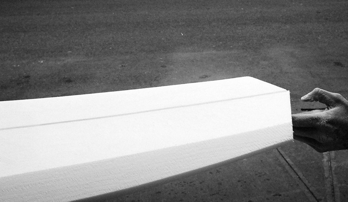 Wax / surf co. inspecting a blank in the streets of New York. Brooklyn, NY. Photo: <a href=\"https://cargocollective.com/brigidlallyphotography\">Brigid Lally</a>