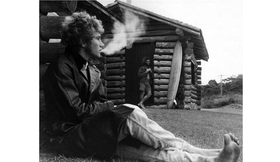 The Smoker 1969 - Geoff Sedevic, and Richard Harvey standing with his Ron Wade, Crusader model surfboard. Rosedale Beach, NSW south coast, 1969.

This photo was first published in John Witzig’s SURF International magazine Vol 2 No 2 
(60 cents) in 1969 and was my first ever portrait, part of a feature written by me called.

Number Sixteen Honeysuckle Street, Avoca Beach. Geoff Sedevic and Richard Harvey standing with his Ron Wade Crusader model surfboard. Rosedale Beach, NSW south coast, 1969. Photo: <a href=\" www.bruceusher.com.au\">Bruce Usher</a>