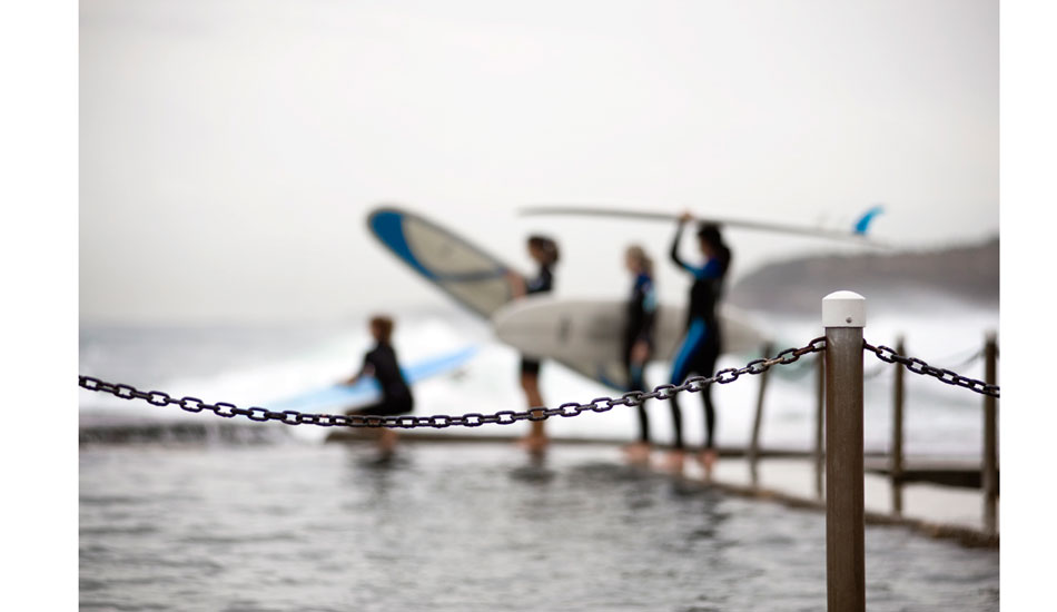 Mona Vale beach, 2011. Taken for a book on women surfing  called
‘Taking the Drop’. Photo: <a href=\" www.bruceusher.com.au\">Bruce Usher</a>