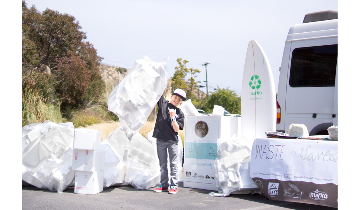 <a href=\"https://sustainablesurf.org/\">Sustainable Surf</a> - Surfboard design has made great strides in recent years, with shapers recognizing the need for change. Sustainable Surf’s <a href=\"https://wastetowaves.org/\">Waste to Waves</a> program turns collected styrofoam waste into blanks for surfboards, creating a great solution for a material that often clutters our lineups. Additionally, the ECOBOARD project sets guidelines to reduce the environmental impact of surfboard manufacturing through recycled or biological foam, resin epoxy with biological content, and alternative sustainable structures to reduce reliance on toxic materials. More than 25 major shapers are involved in the initiative. 
Photo: Kevin Whilden