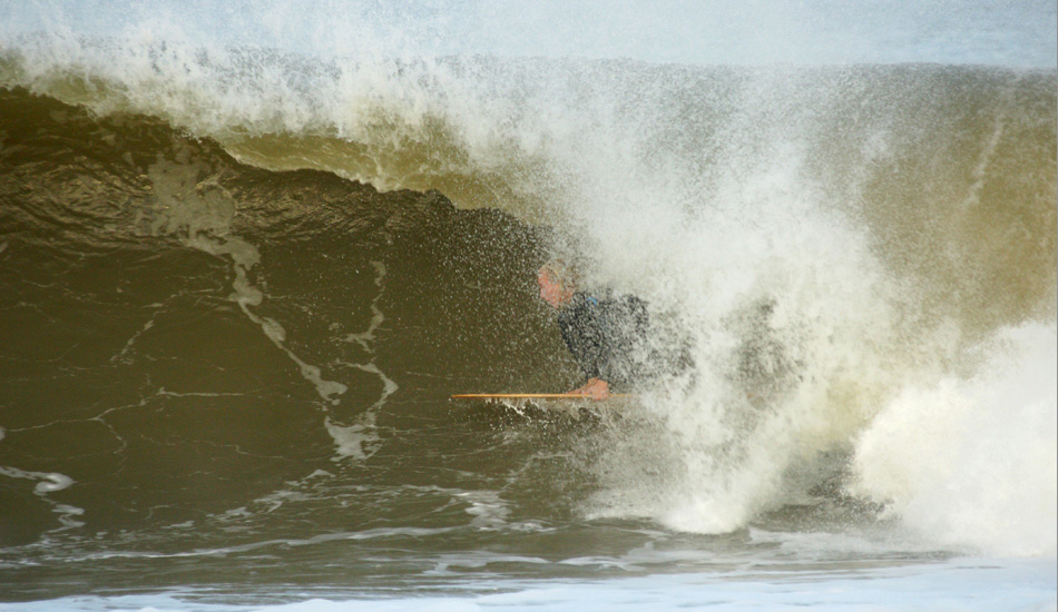 Remi Petersen is one of Steven Sawyer’s best friends, and if you go to J Bay chances are one of these two screw-foots will be in the water tearing apart the wave, Here he is in a serious Alaia pit. Photo: <a href=\"https://expressionsaufrichtig.tumblr.com\">Jared Aufrichtig</a>