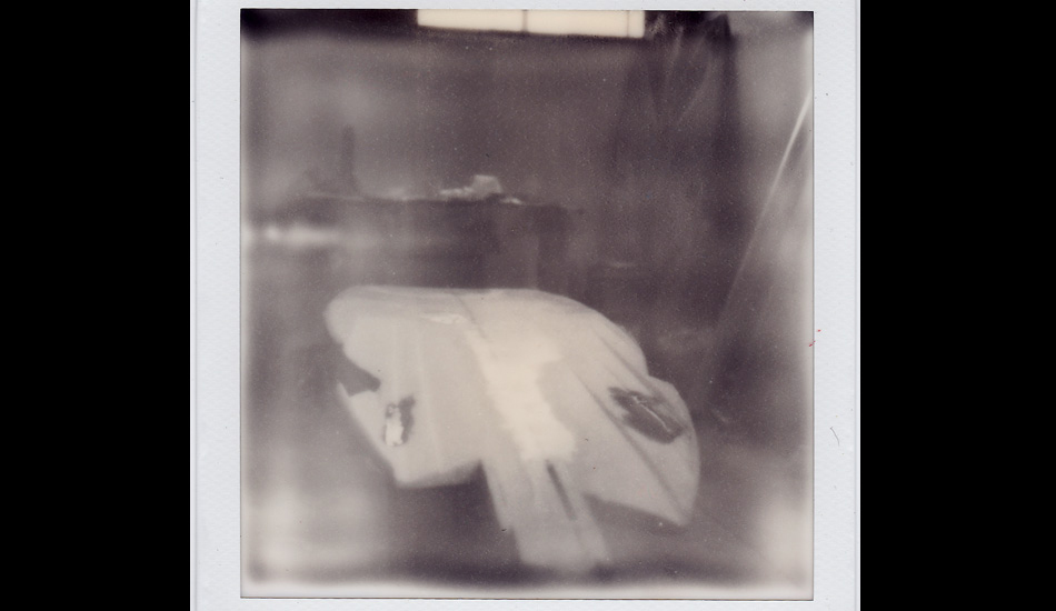 Right now inside the Dig Fix HQ, my Ian Armstrong x Jared Aufrichtig surfboard from the future is being glassed. From Surf Is Art Polaroid Series 2013. Photo: <a href=\"https://expressionsaufrichtig.tumblr.com\">Jared Aufrichtig</a>