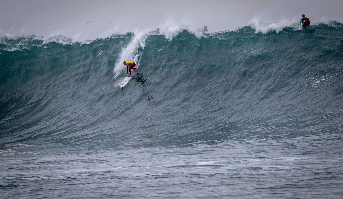 Mark Mathews  of Maroubra, NSW, Australia (pictured) competing in 20ft plus (six meter) surf to finish sixth overall at the Quiksilver Invitational in Punta de Lobos, Pichilemu, Chile on Friday May 1, 2015. Photo: WSL / Jimenez