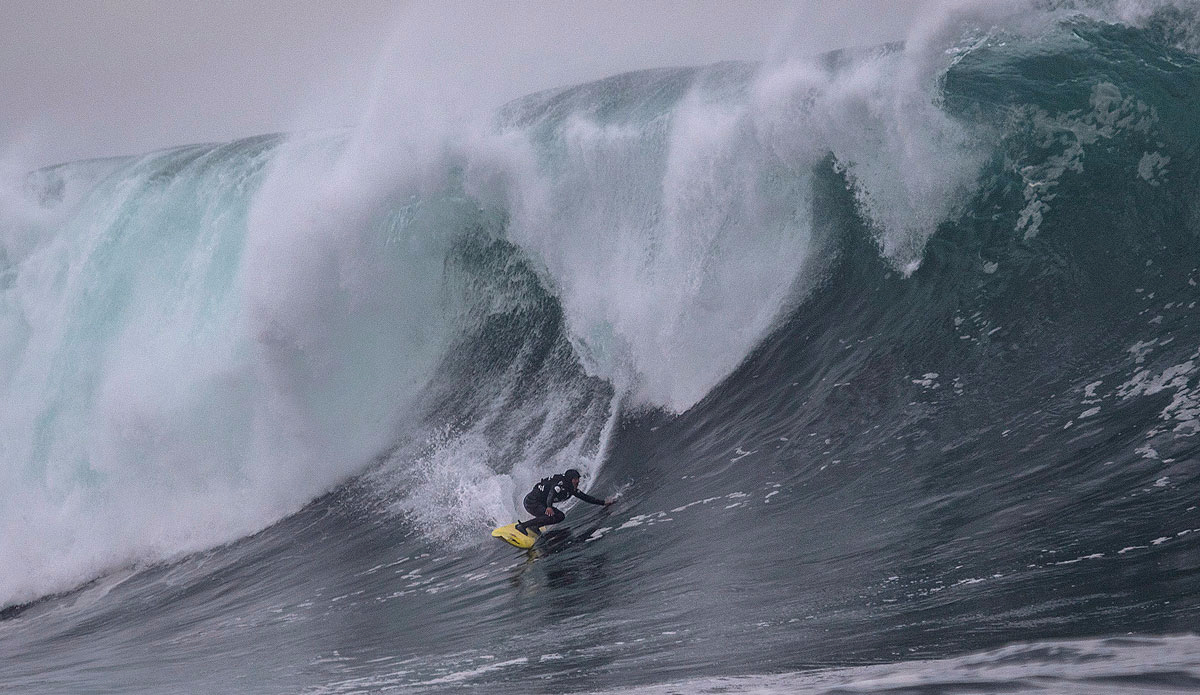 Ramon Navarro of Chile (pictured) placing third after surfing 20ft plus (six meter) waves during the Quiksilver Ceremonial in Punta De Lobos, Chile on Friday May 1, 2015.  Photo: WSL / Jimenez 